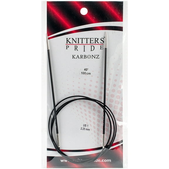 Karbonz Fixed Circular Needles 40""-Size 1/2.25mm