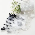 thumbnail image 6 of Girls Sheer Mid Calf Socks with Ruffle Cuff Bow and Textured Dot Pattern Lightweight Dress Socks for Kids Daily Wear, 6 of 6