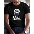 thumbnail image 2 of [100 % Polyester] T-Shirt pour Homme 100 % Polyester à Col Rond, T-Shirt d'Été Décontracté, Tricot Légèrement Extensible, Coupe Régulière, Imprimé Humoristique « Pet Squirrel », Haut à Manches Courtes, 2 of 5