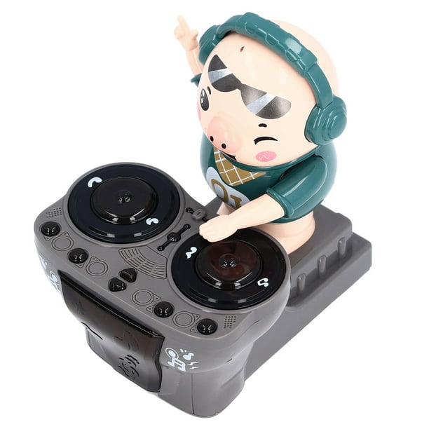 Juguete de lechón de baile electrónico ligero estilo DJ disco giratorio automático música ligera juguete interactivo de animales para niños Anggrek Otros