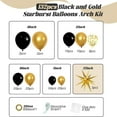thumbnail image 2 of KiddiTouch Black and Gold Balloons Garland Arch Kit, 5 10 12 18inch Black Gold Confetti Latex Balloons for 2026 Graduation New Year Anniversary Birthday Party Decorations, 2 of 8