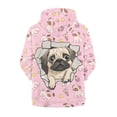 thumbnail image 2 of chaqlin Pugs Zip up Hoodies for Girls 6-7 Cute Long Sleeve Hoodie Kids Hooded Jacket Lightweight Loose Athletic Pullover Tops with Pockets, 2 of 5
