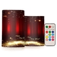thumbnail image 4 of Happy New Year Design Set of 2 Flameless LED Candles Remote and Timer Indoor Outdoor, 4 of 7