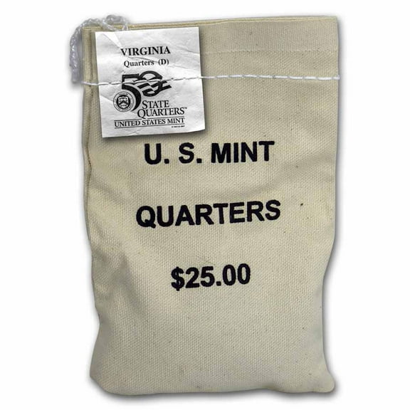 2000-D Virginia Statehood Quarter $25 Sealed Mint Bag BU