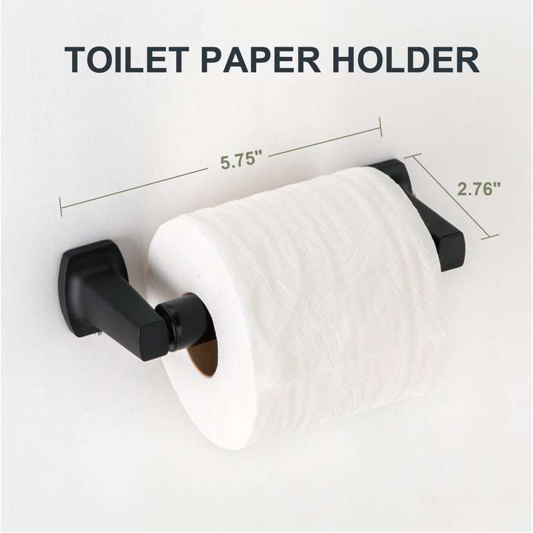 Wall-Mounted Toilet Paper Holder, Matte Black photo 4