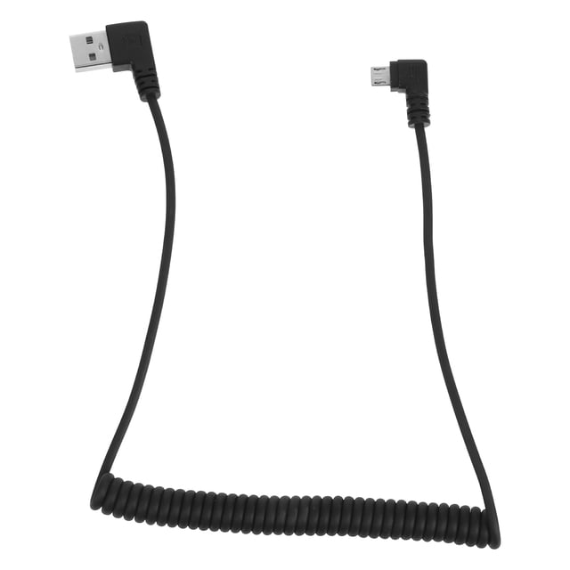 GOOHOCHY Cable de carga USB con resorte en espiral, cable USB retráctil, cable de carga para teléfono celular, enchufe de pared USB para transferencia de datos, compatible con Android.