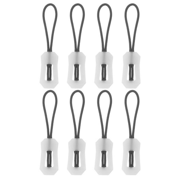 PTOOTP DIY Zipper Pull Tabs Assorted Colors Plastic and Rope for Luggage Bags 8Pcs
