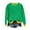 Green, variant on Women's Contrasting Color Round Neck Long Sleeve Casual Sweatshirt, Soft Cotton Pullover Top with Contrast Cuffs and Double Needle Stitching for Autumn Winter, Daily Wear and Party Outfits Black L