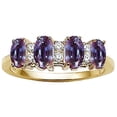 thumbnail image 2 of Tommaso Design� Oval 5x3mm 4 Stone Simulated Alexandrite Ring, 2 of 9
