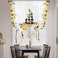 thumbnail image 3 of Sunflower Gnomes Tie Up Curtains 45 Inches Long, Kitchen Window Curtains Over Sink, Yellow Summer Botanical Farmhouse Small Window Curtains Shade Balloon Curtains Valances for Bedroom/Cafe 34"x45", 3 of 8