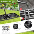 thumbnail image 4 of DEROFIT Heavy Duty Lawn Leveling Rake, 30" x 10" Lawn Leveler Rake with 61" Long Handle for Garden, Yard, Lawn, Metal, Black, 4 of 7