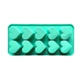thumbnail image 2 of Heart-Shaped Silicone Ice Cube Tray – Miyuadkai 10-Cavity Mold for DIY Baking, Cookies & Cakes, Light Green Flexible Mold for Easy Demolding, Spring Baking Essential for Easter Treats, 2 of 8