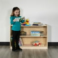 thumbnail image 4 of Flash Furniture Hercules Wooden 2 Section School Classroom Storage Cabinet for Commercial or Home Use - Safe, Kid Friendly Design - 24"H x 36"L (Natural), 4 of 11