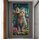 thumbnail image 3 of Hilo Algodón Bordado Punto Cruz Impreso Gato en El Arbusto 11CT 30x60cm, 3 of 9