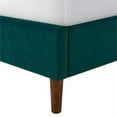 thumbnail image 5 of Arched Upholstered Full Platform Bed in Rainforest Green Velvet, 5 of 9