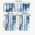 thumbnail image 6 of Blue White Kitchen Window Tier Curtains and Valance Set, 36 Inch Abstract Art Window Curtains Set with Rod Pocket for Small Windows, Living Room or Bathroom, 6 of 6
