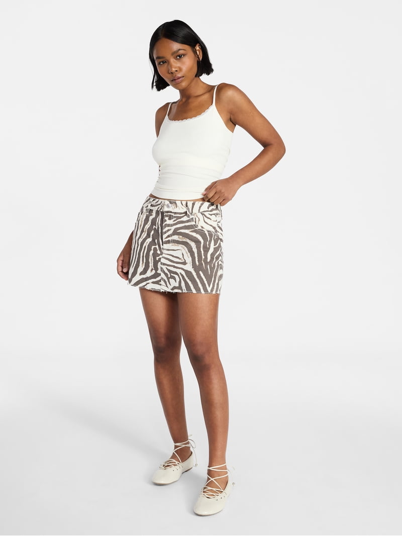 No Boundaries Denim Mini Skirt, Women's Sizes XXS-XXL - Walmart.com
