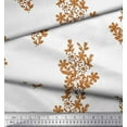 thumbnail image 2 of Soimoi Velvet Fabric Leaves & Floral Block Print Sewing Fabric Yard 58 Inch Wide, 2 of 3