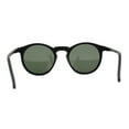 thumbnail image 4 of Polarized Hipster Round Keyhole Horn Rim Thin Plastic Sunglasses Matte Black Green, 4 of 4