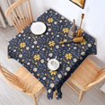 thumbnail image 2 of Pioneer Flower Floral Print Pattern Square Tablecloth, Waterproof Wipeable Spillproof Washable Table Cover for Home Kitchen Party Decor, 42"x42", 2 of 6