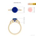 thumbnail image 5 of ANGARA Lab Grown 2.2 Ct Blue Sapphire & Diamond Engagement Ring for Women in 14K Yellow Gold (Size-8mm) | September Birthstone, Anniversary, Jewelry Gift for Women | Lab-Grown Blue Sapphire Ring, 5 of 8