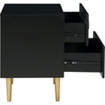 thumbnail image 4 of Meridian Furniture Zayne Table de Chevet Contemporaine en Métal Finition Noir Riche, 4 of 10