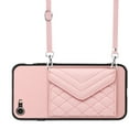 thumbnail image 2 of Feishell for iPhone 7 / 8 / SE 2020 / SE 2022 Case Wallet RFID Blocking Card Slot Holder, Magnetic Flip Kickstand Folio Purse Case, PU Leather Handbag with Detachable Crossbody Strap, Pink, 2 of 10