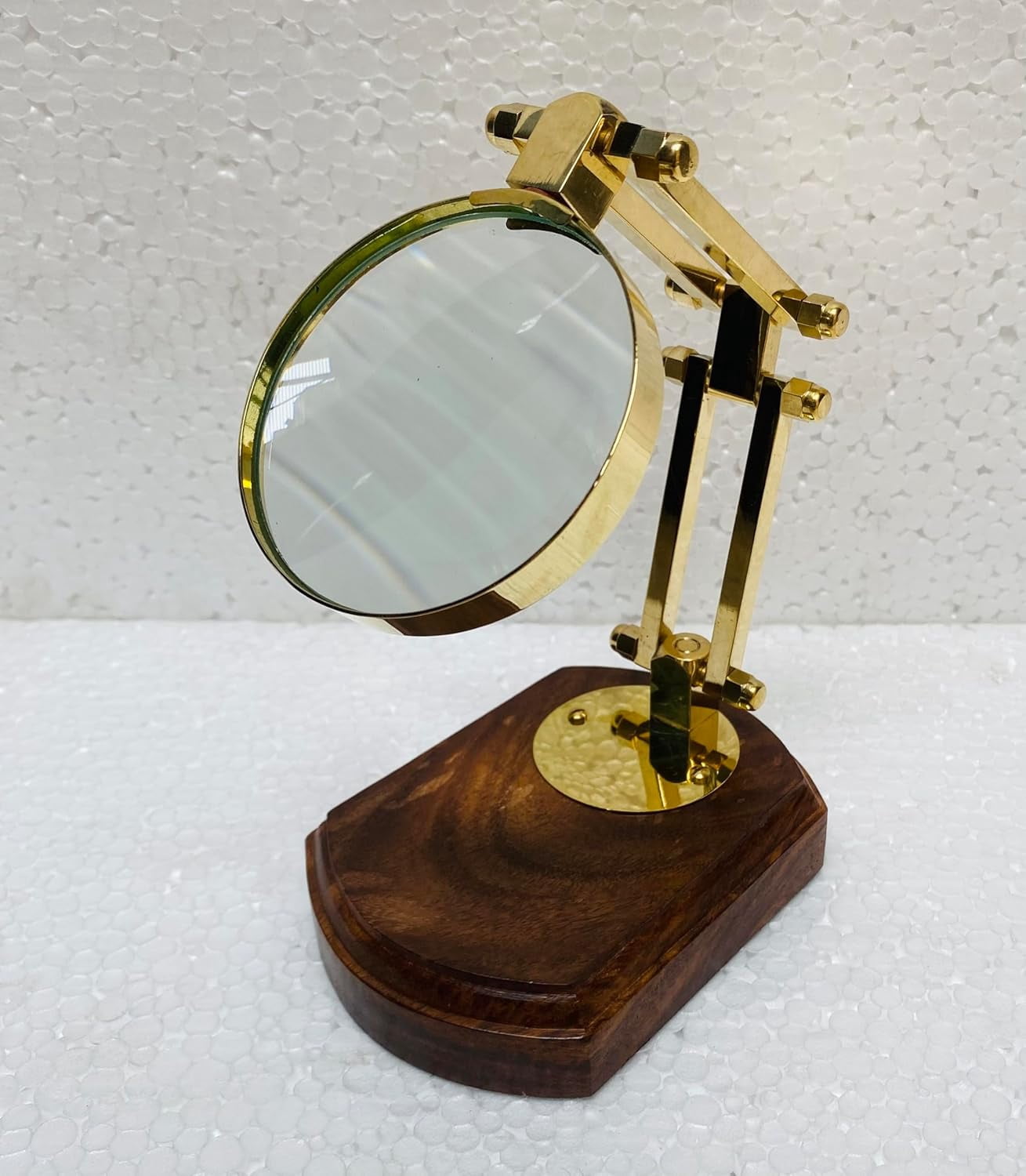 Brass Table Top Desk Top Magnifier 12" Adjustable Magnifying Glass