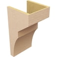 thumbnail image 5 of 11"W x 11"D x 22"H Wide Monterey Rough Cedar Woodgrain TimberThane Corbel, Primed Tan, 5 of 6