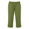 thumbnail image 4 of Antqov Capri Pants for Women Elastic High Waisted Stretch Straight Summer Capris with Pockets Casual Soft Cropped Pants, S-2XL, 4 of 7