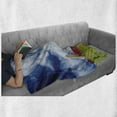 thumbnail image 6 of Country Soft Flannel Fleece Throw Blanket, Landscape Scenery View Warehouse Barn Clear Clouds Fields Photo, Cozy Plush for Indoor and Outdoor Use, 50" x 60", Apple Green White, by Ambesonne, 6 of 6
