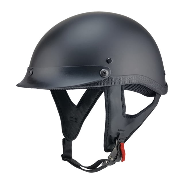 Greeniant Vintage Style Portable Universal Accessories Half-face Summer Strap Adjustable Men Women Scooter Ciclismo Negro mate L