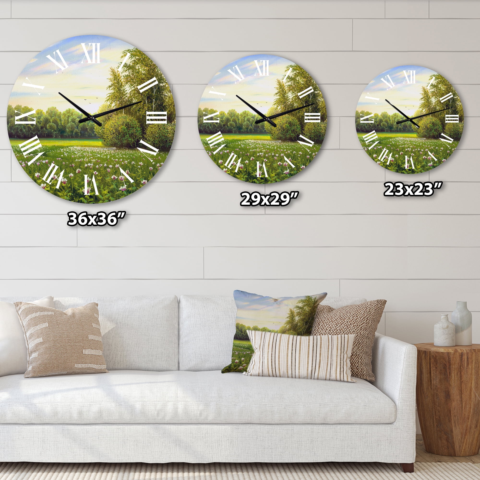 Designart 1 in Quartz Country Wall Clock