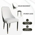 thumbnail image 6 of LeisureMod Allure Dining Chairs Modern Upholstered Seat and Back Solid Wood Legs Contemporary for Kitchen and Dining Room in White Black, 6 of 12