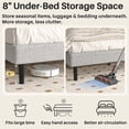 thumbnail image 6 of Frostbloom King Bed Frame with USB & Type-C Charging Station and Linen Fabric Wingback Headboard, Light Gray, 6 of 10