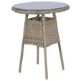 thumbnail image 4 of vidaXL 3 Piece Bistro Set with Cushions and Pillows Poly Rattan Brown, 4 of 6