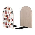thumbnail image 2 of KLL Cute Cat And Christmas Gift Print Wood Book Ends for Shelves,1 Pair Wood Bookends Book Holder Stand Decorative, Book Stoppers for Heavy Duty Books CD File Video Games, 2 of 8