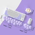 thumbnail image 4 of Attack Shark Cloud Keyboard Mouse Wrist Rest with Coaster Set,Ergonomic Palm Rest Combo for Pain Relief, Non-slip Base,Ultra-Soft Memory Foam Wrist Cushion Support for Comfortable Typing/Gaming-Purple, 4 of 5