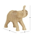 thumbnail image 3 of 9" x 11" Beige Polystone Elephant Sculpture, by DecMode, 3 of 8