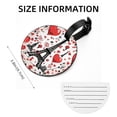 thumbnail image 5 of Eiffel Tower Valentine's Day 2Pcs PU Leather Round Luggage Tags with Privacy Cover and Name ID Tag for Suitcase, Handbags, Backpacks, School Bags, 5 of 6