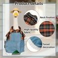thumbnail image 3 of Goose Cowboy Overalls and Plaid Top Outfit Bundle - Fits Large 23" H Statue, 3 of 8