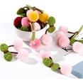 thumbnail image 5 of Dalrosia 3PCS Cherry Garland Decoration Cherries Birthday Decoration Christmas Pompom Felt Bunting Cherries 6.6 Ft Garland Colorful DIY Fruit Hanging for Baby Birthday Wedding, 5 of 5