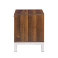 thumbnail image 3 of ACME Furniture Table de Chevet Sterret en Argent et Noyer, 3 of 4