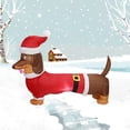 thumbnail image 2 of Dachshund navideño inflable para exteriores de 3,6 pies, decoración de patio inflable con luces LED incorporadas para vacaciones, fiestas, Navidad, patio y jardín, 2 of 5