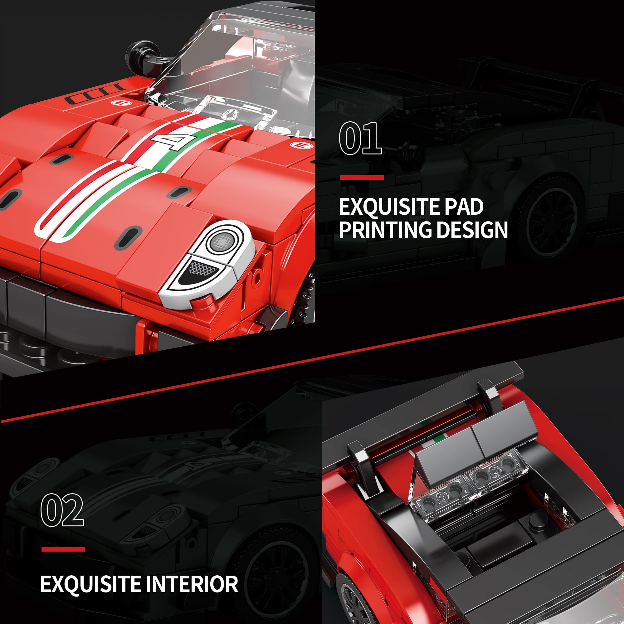 599XX EVO Car Building Set, Super Car MOC Building Block