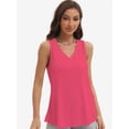 thumbnail image 6 of Women's Sleeveless Blouse Summer Casual Tank Top - Flowy Loose Fit, V-Neck, Lightweight Breathable, 6 of 6