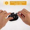 thumbnail image 2 of Miangastore Self-Adhesive Curtain Rod Bracket Black Plastic 4Pack 3.9In, 2 of 9