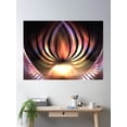 thumbnail image 2 of Morning Lotus Poster Wall Art, Modern Wall Decor For Living Room Bedroom, 16x24 UNFRAMED, 2 of 3
