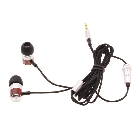 Hi-Fi Sound Wired Earphones for Motorola Moto G Pure/Power (2022)/5G Phones- Headphones Handsfree Mic Headset Wooden Earbuds W1Q