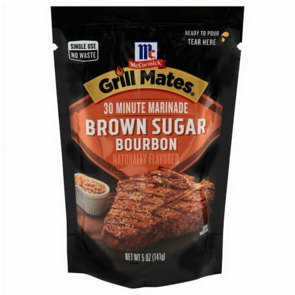 2X - McCormick Grill Mates Brown Sugar Bourbon Single Use Marinade 5 oz
